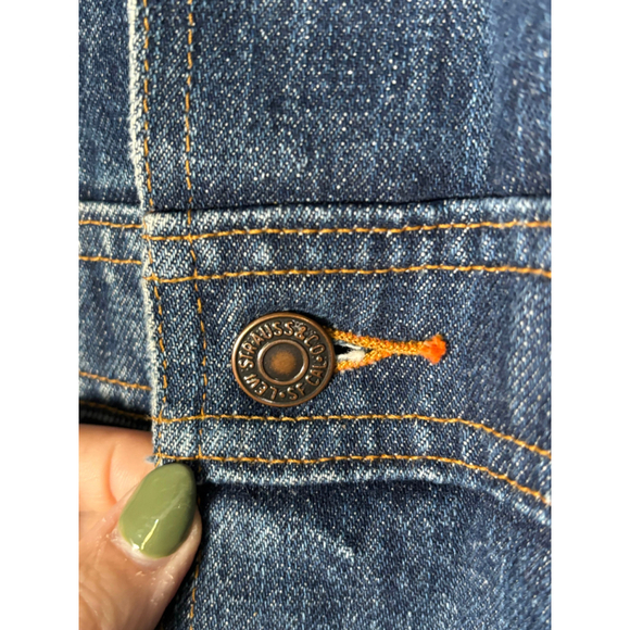 Vintage 70s Levi’s Orange Tab Denim Chore Coat USA Made Medium - Picture 9 of 14
